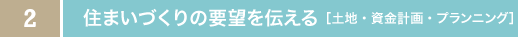 住まいづくりの要望を伝える［土地・資金計画・プランニング］